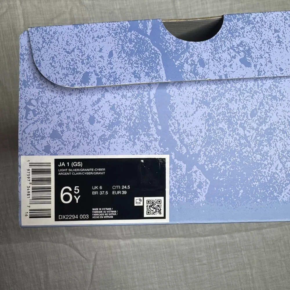 *Brand New* Boys JA Morant 1 Light Silver, Granite-Cyper Size 6.5Y